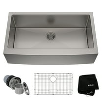 KRAUS Standart Pro 36" Apron Front Farmhouse 16 Gauge Single Bowl Stainless Steel Kitchen Sink