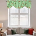 thumbnail image 3 of Tie Up Valances for Windows, Desert Camels Adjustable Valance Curtains Window Treatment for Living Room, Tropical Date Palm Trees Animal Green Rod Pocket Kitchen Curtains & Drapes 42x18 Inch, 3 of 9