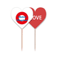 thumbnail image 1 of Texto en inglés Palillos de dientes bandera etiqueta de amor selección de pastelitos, 1 of 4