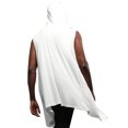 thumbnail image 3 of LUXUR Men Cape With No Button Vest Open Front Cardigan Lightweight Tops Shawl Collar Overcoat White S, 3 of 3
