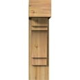 thumbnail image 2 of Ekena Millwork 8"W x 22"D x 30"H Merced Block Rough Sawn Bracket w/ Offset Brace, Western Red Cedar, 2 of 25