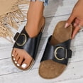 thumbnail image 6 of Bxsruta Cork Footbed Fisherman Sandals, Adjustable Buckle Closure with Contoured Arch Support, 6 of 7