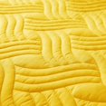 thumbnail image 3 of 3 Pieces Quilt Set King Size, Soft Microfiber Lightweight Bedspread Coverlet Bed Cover (Wave Pattern) for All Seasons,Yellow, 3 of 6