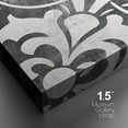 thumbnail image 4 of PixonSign Canvas Print Wall Art Ornate Flower Inspired Pattern Floral Wilderness Illustrations Minimalist Chic Relax/Calm Grey Dark Black and White for Living Room, Bedroom, Office - 12"x18", 4 of 5