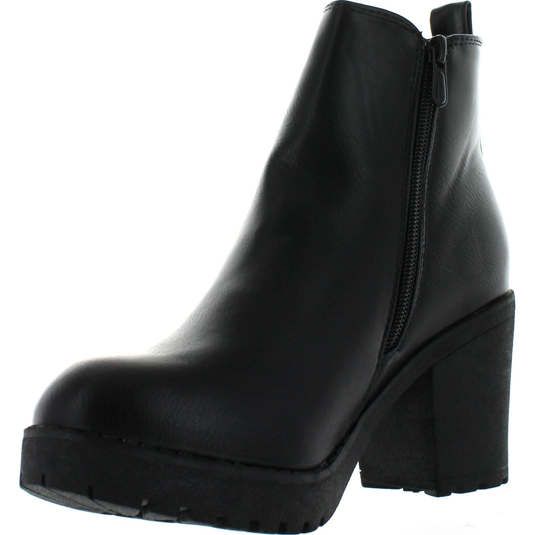 slip on black booties