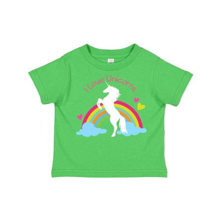 

Inktastic I Love Unicorns Rainbow Gift Toddler Boy or Toddler Girl T-Shirt