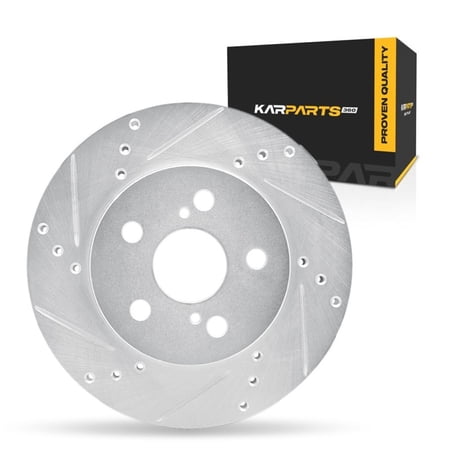 KarParts360 For Toyota Prius Prime 2017 2018 2019 Brake Rotor Front, Driver Side | Cast Iron | Vented | 25 Millimeters/0.98 Inches Nominal Thickness | 255 Millimeters/10.04 Inches Outside Diameter