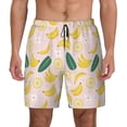 thumbnail image 2 of Goofa Banana With Leaves Printed Men's Swim Trunks Board Shorts Quick Dry Mens Swimming Trunks with Compression Liner,Breathable Fit Hawaii Beach Shorts-XX-Large, 2 of 9