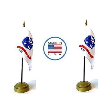 - Made in The USA Flag Set. 2 Army Rayon 4