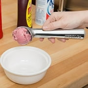Zeroll 1024 Original Ice Cream Easy Scoop with Unique Liquid Filled Heat Conductive Handle Simple One Piece Aluminum Design Easy Release 48 Scoops per Gallon Made in USA, 1.5-Ounce, Silver