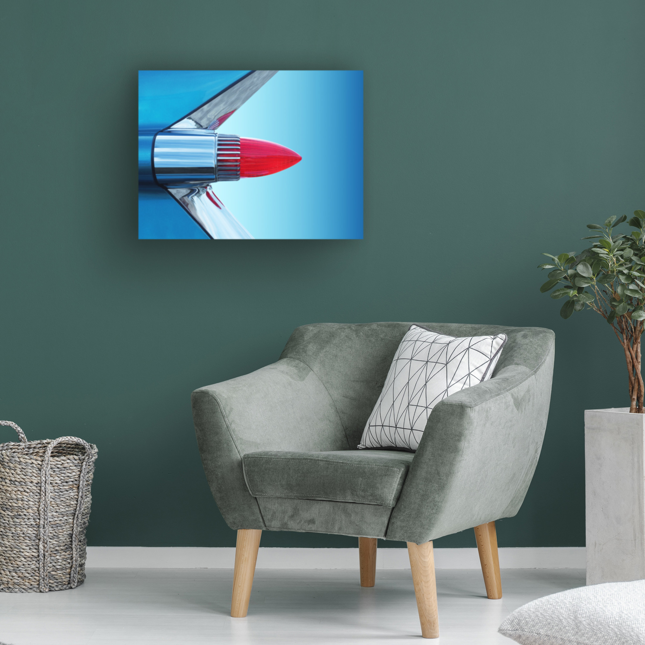 Trademark Fine Art Beate Gube Us Classic Car Sedan Deville 1959 Tail Fin Abstract Canvas Wall Art