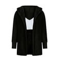 thumbnail image 5 of Ashyfjp Womens Matching Three Piece Sets Long Sleeve Open Outer Cardigan + Sleeveless Crop Tank & Elastic Waist Side Pocket Drawstring Shorts Everyday Outfit, Size (S-3XL), 5 of 7
