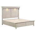thumbnail image 6 of Roundhill Furniture Walcott Touch LED Lighting Panel Bed, Weathered Dusty-taupe Finish, Queen, 6 of 9