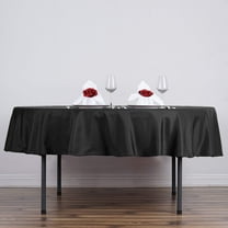 BalsaCircle 10 Pieces 70" Black Round Polyester Tablecloths Fabric Table Cover Linens