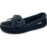 Clarks Holly Folded Tongue Moccasin Slipper Indoor Outdoor House Slippers Black