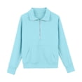 thumbnail image 7 of Girls Sweatsuit Tracksuit Set Teen Kids Pullover Sweatshirts and Sweatpants Sweat Set Lounge 2 Piece Outfits,Sky Blue 13-14 Years, 7 of 7