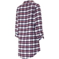 thumbnail image 3 of Women's Concepts Sport Navy New England Patriots Sienna Plaid Full-Button Long Sleeve Nightshirt, 3 of 3