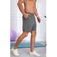 thumbnail image 4 of QDG Mens Athletic Running Shorts Quick Dry Shorts Lightweight Sports Gym Basketball 7inch Hiking Tennis Dark Gray XL, 4 of 10