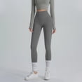 thumbnail image 4 of Ashirexll Womens Summer Pants, Yoga Pants Women, Fashion Solid Color High Waist Loose Yoga Full Length Tight Waist Trousers, 4 of 5