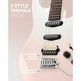 thumbnail image 6 of Donner Electric Guitar Only With Gig Bag Tremolo Bridge Solid Body HSS Pickup,DMT-66, Gradient Pink, 6 of 9