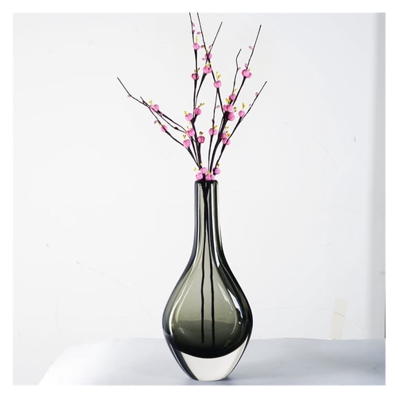 Light Luxury Vase Decoration, Living Room Flower Arrangement, Crystal Glaze Handicraft, Dry Flower, Simple Modern TV Cabinet Decoration