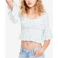 thumbnail image 2 of Free People Womens A Bit of Something Sweet Knit Blouse, White, Large, 2 of 2
