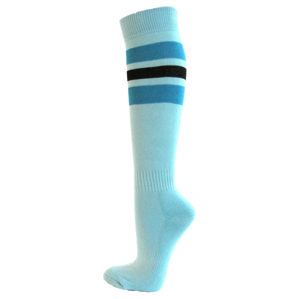 Couver Couver Bright Blue/Black Stripes Knee High Sports/Baseball