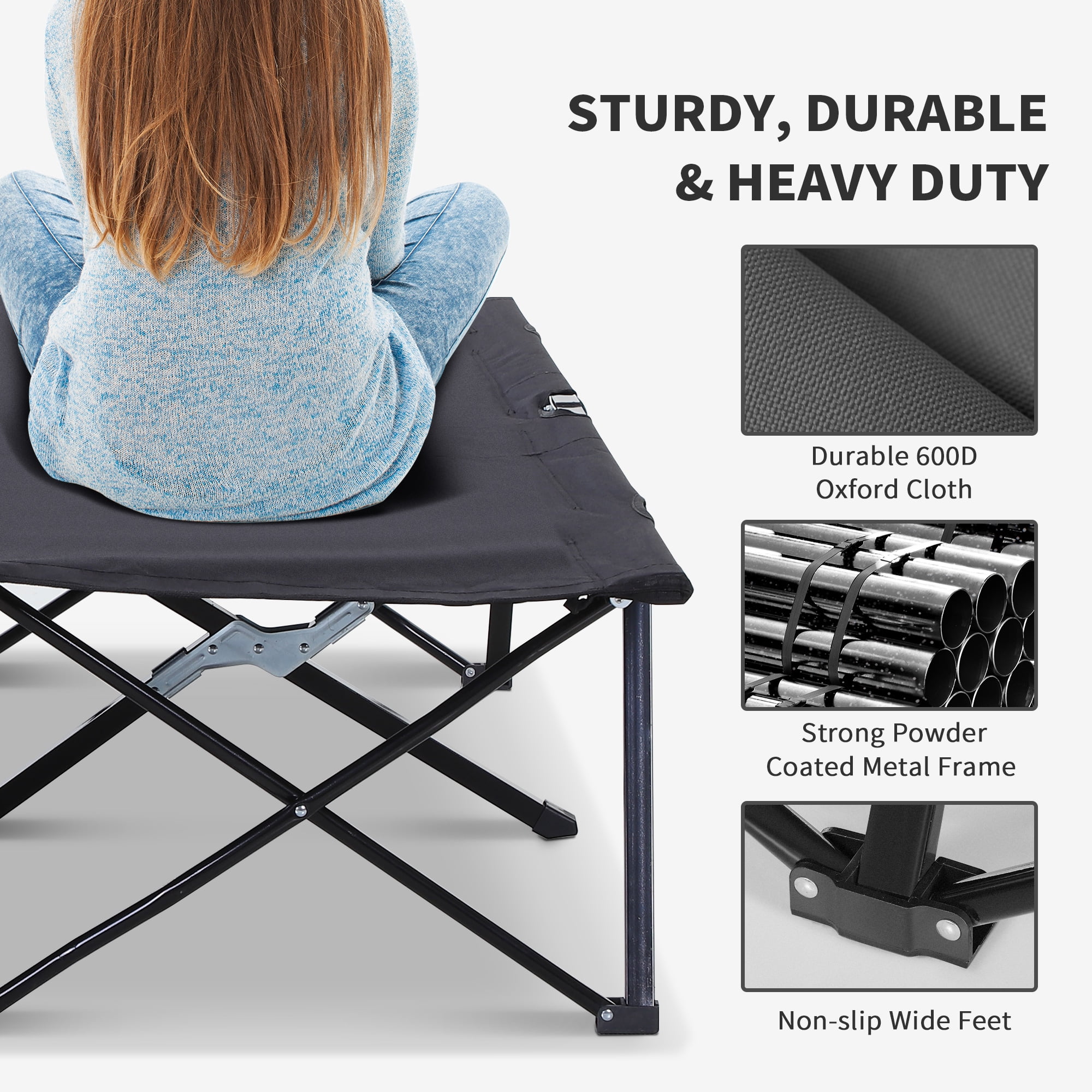 Outsunny 2 Person Comfortable Foldable Lightweight Camping