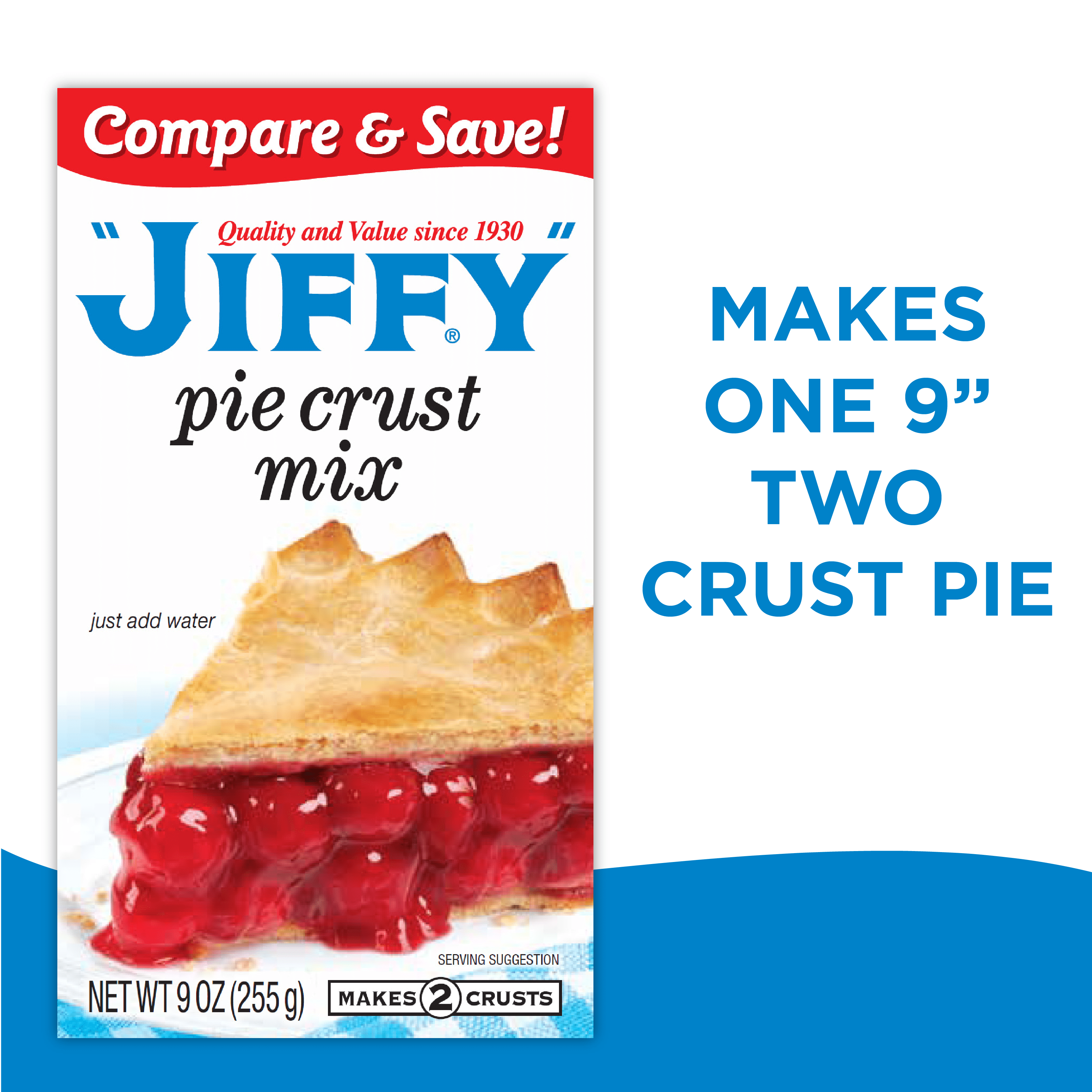 (3 pack) "JIFFY" Pie Crust Mix, 9 oz Box