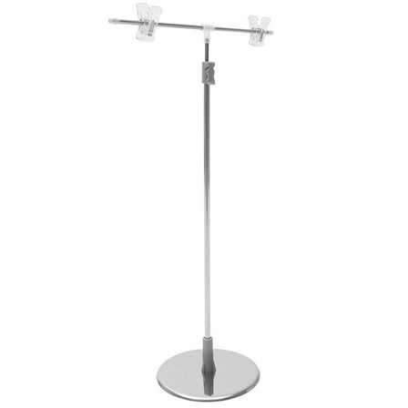 GOOHOCHY Poster Display Stand Advertisement Holder Stainless Steel T Shape Retractable Advertising Display Stand
