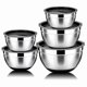 thumbnail image 1 of 5-Piece Stainless Steel Mixing Bowls with Lids, Non-Slip Base Salad Serving Bowls for Kitchen Use, 1 of 5