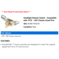 thumbnail image 2 of Headlight Dimmer Switch - Compatible with 1978 - 1987 Pontiac Grand Prix 1979 1980 1981 1982 1983 1984 1985 1986, 2 of 2