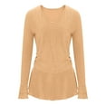 thumbnail image 5 of BLVB Sparkly Tops for Women Ruffle Long Sleeve V Neck Peplum Shirts Glitter Blouses for Evening Party Night, 5 of 7