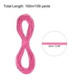 thumbnail image 2 of Uxcell Elastic Cord Heavy Stretch String Rope for Crafting DIY Sewing Hook Straps Camping Tie Down Strap Dark Pink 2mm x 100m, 2 of 5