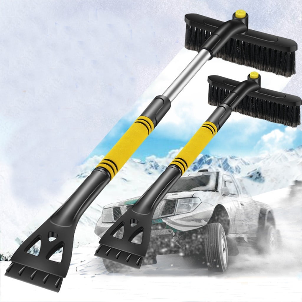 EcoNour 27-inch Aluminum Body Snow Brush with Scraper for Car Windshield 