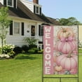 thumbnail image 4 of Fall Welcome Pink Pumpkins Fall Garden Flags 28"x40” Double Side,Small Yard Flags for Outside,Outdoor Fall Decor,Autumn Funny Garden Flag Yard Decoration, 4 of 5