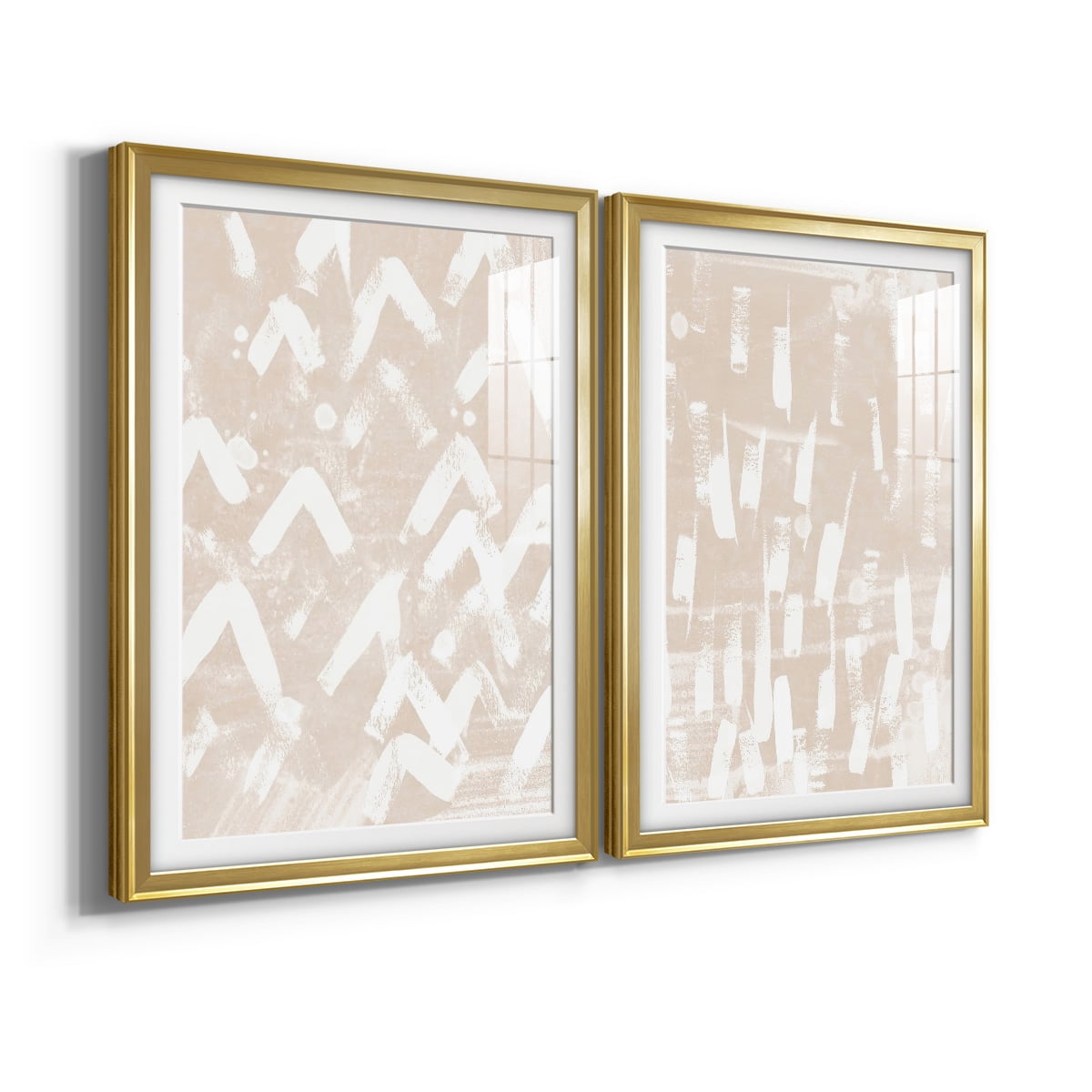 Wexford Home Earth Etching III Premium Framed Print, 26.5" x 36.5" - Ready to Hang, Gold (Set of 2)