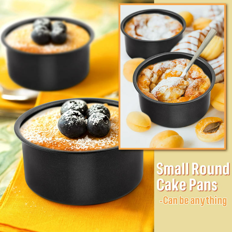 4.5-Inch Cake Pan Set of 4, Nonstick Stainless Steel Baking Round