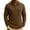 Brown, variant on Men's Quilted Long-Sleeve Polo Shirt - Cozy Design, Go-To Pick for Cool Weather & Everyday Comfort Light Gray S
