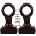 thumbnail image 1 of Tnarru 2 Pieces Curtain Rod Bracket Wall Mount Wood Decorative with Random Color Screw Accessory Ornament Multifunctional Heavy Duty Dark Coffee, 1 of 1