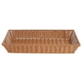 thumbnail image 2 of G.E.T. Rectangular Honey Polypropylene Washable Basket - 20 3/4"L x 13"W x 3 1/8"H, 2 of 3