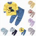 thumbnail image 4 of HCNTES Baby Boy Winter Clothes Toddler Baby Boy Clothes 6 12 18 24 Months 2T 3T Fall Winter Outfit Long Sleeve Sweatshirt Tops Pants Set, 4 of 4