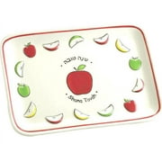 Apple Plate Ceramic Shana Tova Cut Up Apple Design