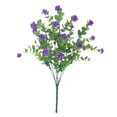 thumbnail image 3 of Ramo de rosas artificiales con hojas de eucalipto, plantas de vegetación de plástico Púrpura, 3 of 7
