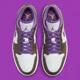thumbnail image 4 of Ni - ke Air Jordan 1 Low Shoes "Purple Mocha" Palomino Berry Nby 553558-215 Men's 10.5, 4 of 5