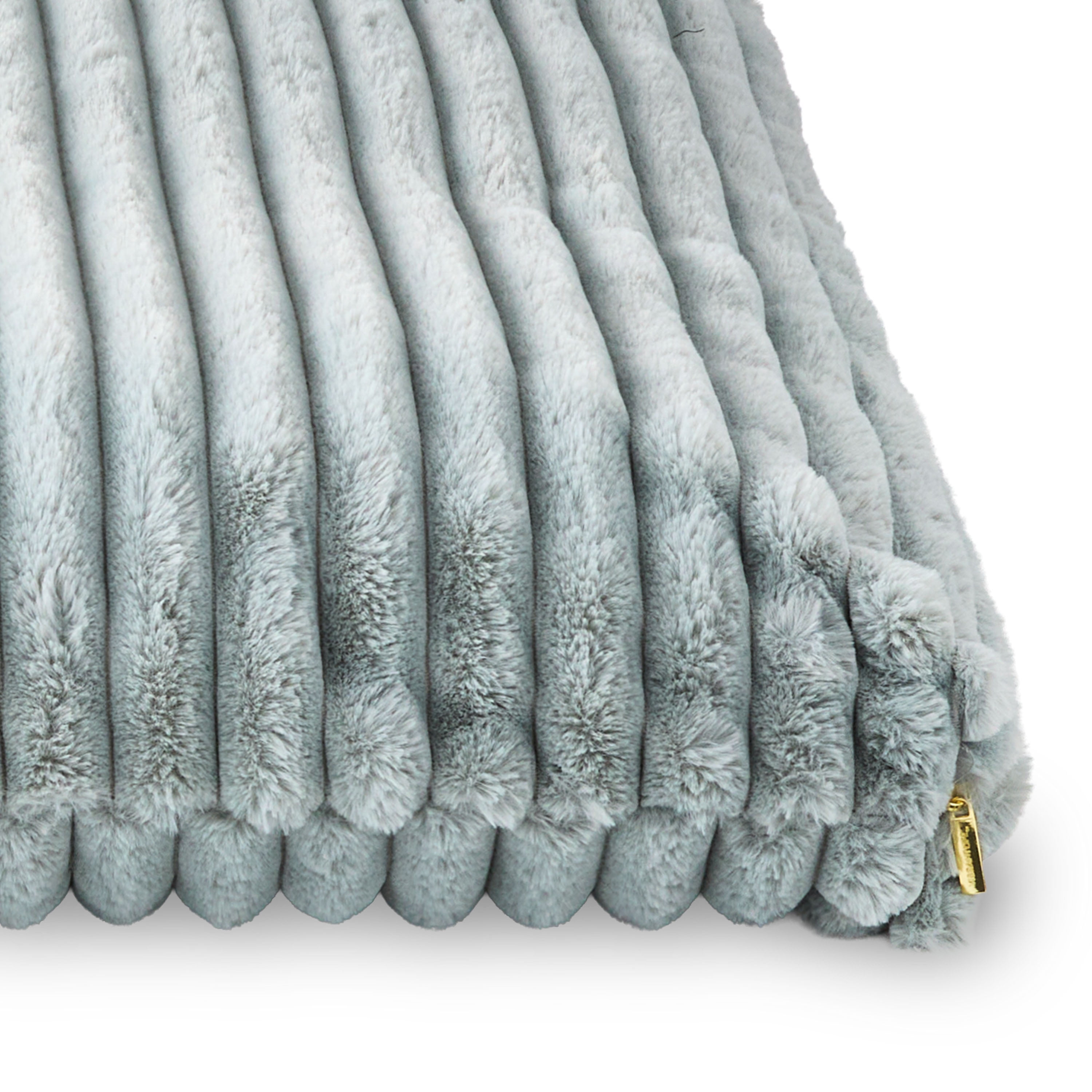 Vibrant Life Large Ribbed Orthopedic Pet Bed, Gray, 40" x 27"