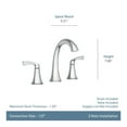 thumbnail image 2 of MOEN 84468BL Korek 8 in. Widespread Double Handle High-Arc Bathroom Faucet with Valve in Matte Black, 2 of 7