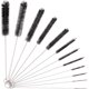 thumbnail image 1 of (Negro) Cepillo de limpieza de 12 tubos Cepillo de limpieza tubular para botellas de vidrio Cepillo de limpieza para biberones Cepillo de limpieza para tubos de teclado para botellas de agua Cepillo, 1 of 5