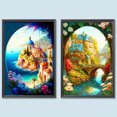 thumbnail image 1 of Pintura de diamante 5D DIY Juego de brocas redondas completas Castillo Decoración para el hogar 2 piezas Hugtrwg Para estrenar, 1 of 9