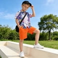 thumbnail image 5 of Dailycode Small Short Sleeve Button Down Shirts Cartoon Unicorn Moon Corn Casual Shirt 3-10 Years, 5 of 9